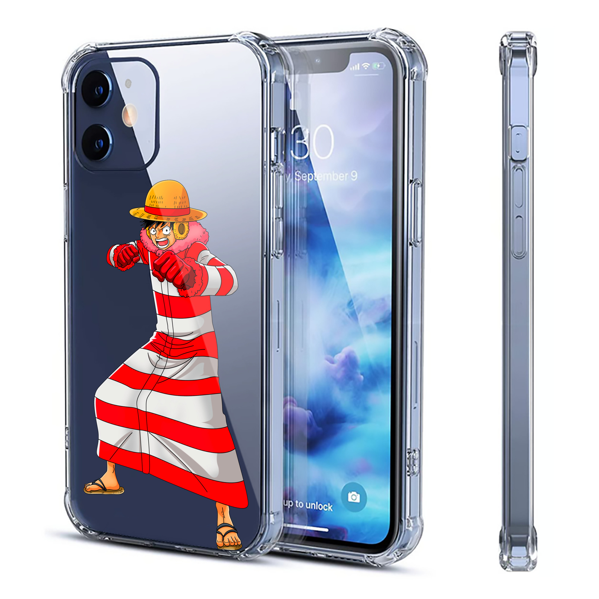 （画像用） ワンピース モンキー・D・ルフィ ONE PIECE Monkey D. Luffy 【iPhone 12シリーズ対応】透明スマホケース（クリアソフトケース）